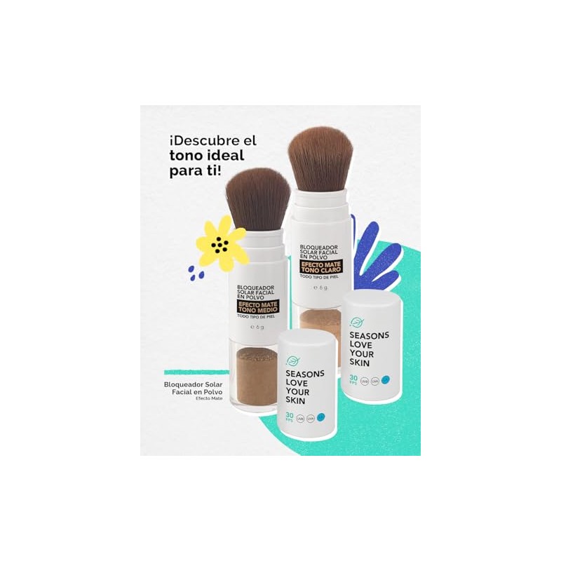 Seasons love your skin Protector solar en polvo FPS Tono