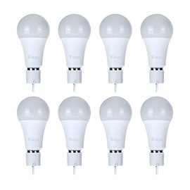 Surgebulb Battery Backup Light Bulb - Emergency Self Rechargeable Support for Power Outages - 6+ Hours Without Electricity - Flashlight for Home, Camping, Outdoor, Hurricane - 9W - White - 8Pack