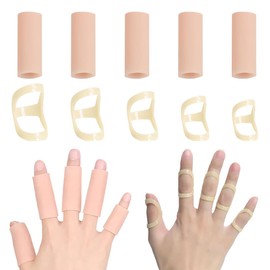 IKOPFLN 10 Stück fingerschiene kleiner finger fingerschiene mittelfinger fingerschiene ringfinger, Fingerschutz Ovale Fingerschiene, Fingergelenkschutz, Mallet-Fingerschiene
