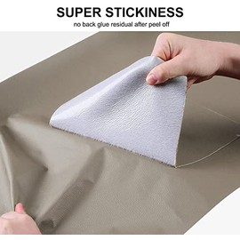 YAFLC Leather Repair Patch for Furniture, 40" x 16" Self Adhesive Leather Repair Kit Vinyl Repair Tape for Car Seat Sofa Jackets Couches Chair Khaki