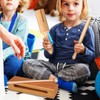 Vaguelly 2 Sets Wooden Orff Instrument Percussion Blocks and Hand