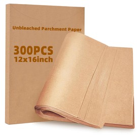 Parchment Paper Sheets,LYHOLKEER 300pcs 12x16 Inches Unbleached Parchment Paper For Baking,Air Fryer,Oven,Grilling,Non-stick Oil-proof Precut Baking Parchment