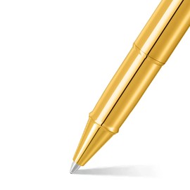 Sheaffer 100 9372 PVD Gold Shiny Rollerball Pen with Gold PVD Trim