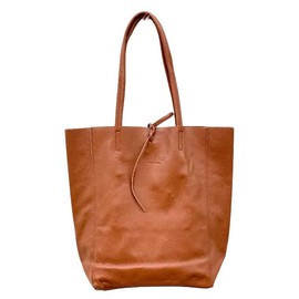 Tote Bag for Women|Genuine Italian Leather Shoulder Bag for Women| Large Handbag for Office, Shopping, Work and Travel| (Cognac)