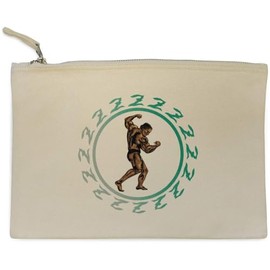 'Muscle Man' Canvas Clutch Bag/Accessory Case (CL00036453)