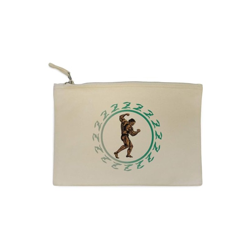 'Muscle Man' Canvas Clutch Bag/Accessory Case (CL00036453)