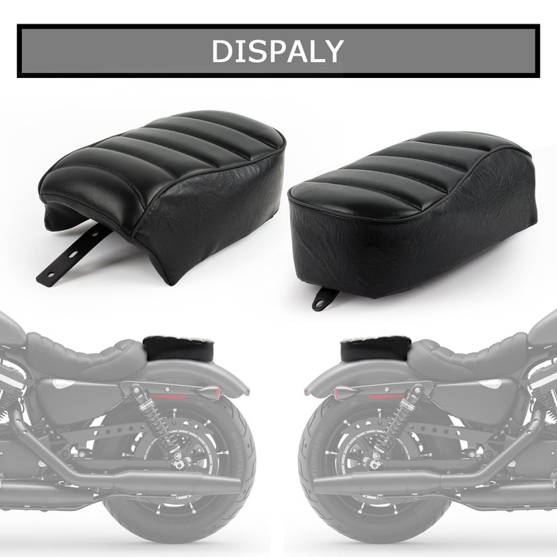 PSLER Motorcycle Rear Passenger pillion Seat Pad for Sportster Iron