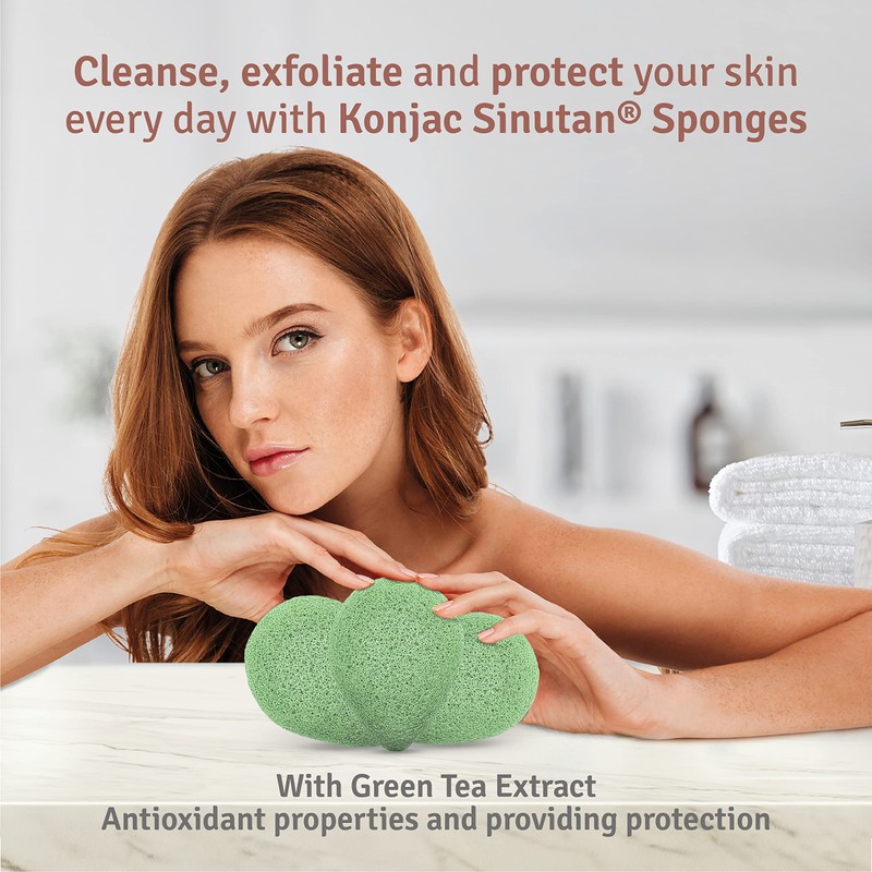Sinutan® Konjac Sponge | 100% Natural (Set of 3) Bamboo