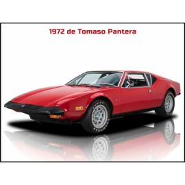 1972 de Tomaso Pantera New Metal Sign: Beautiful Restoration!