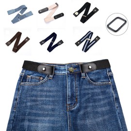 Xingsas Unisex Rubber Belt, Unisex, No Buckle Belt, Adjustable Size, One Size Fits Most, Casual, Trick Belt, Stylish, AD1-Black