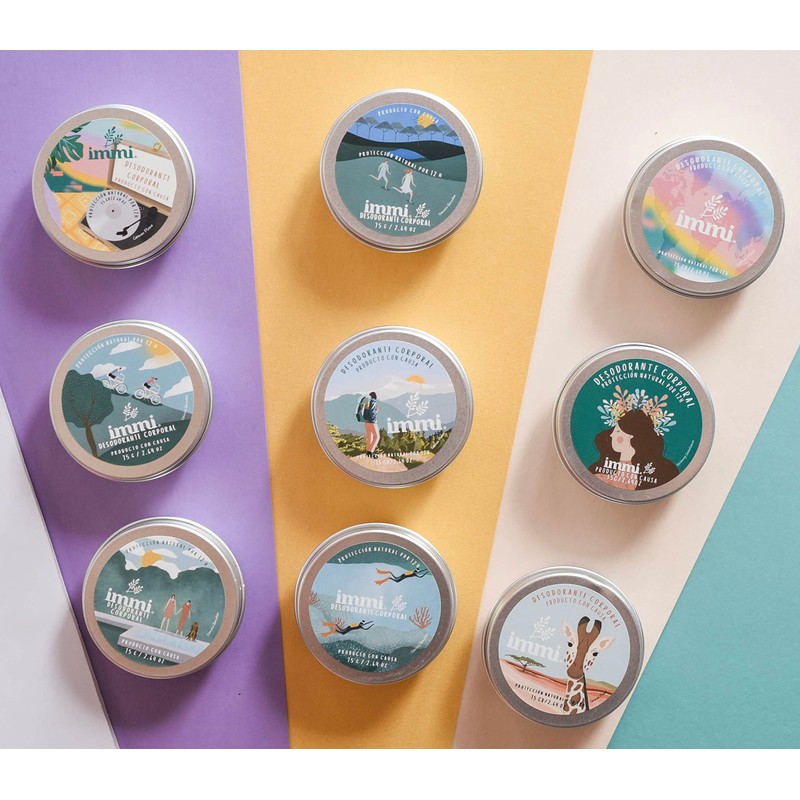 Immi Desodorantes Diseños-Lavanda paquete con 3 piezas de 75 g