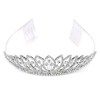 LUX ACCESSORIES Lux Bridal Crystal Rhinestone Tiara Crown
