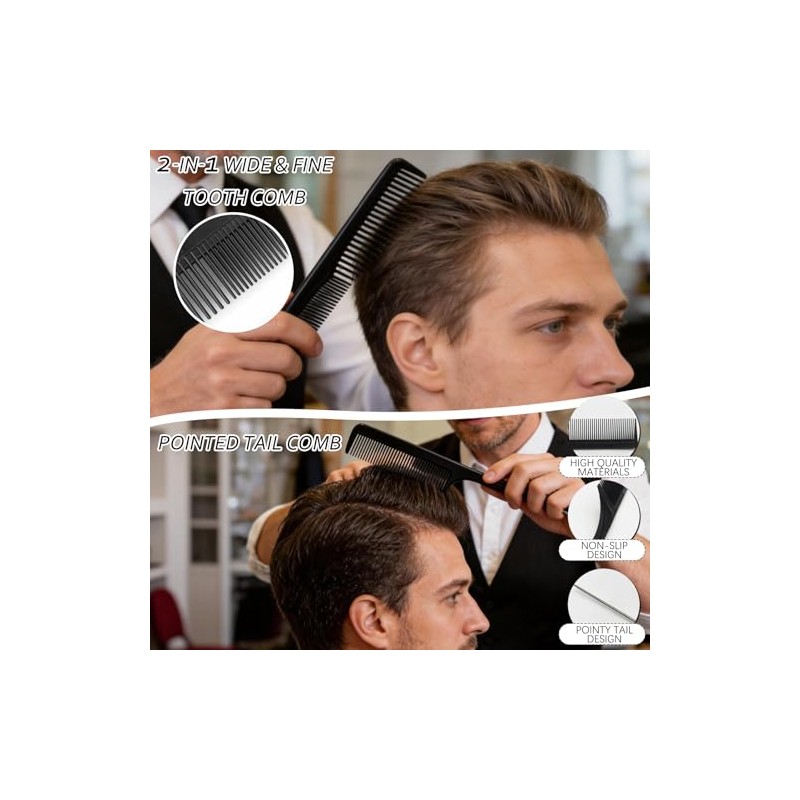 5 Piece Comb Men's Styling Set, Create a Fluffy Hairstyle