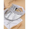 Glitter Mirror Sun Hat Silver For Summer Beach