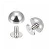 sourcing map 10x6mm Screw Back Rivets Solid Round Head Leather