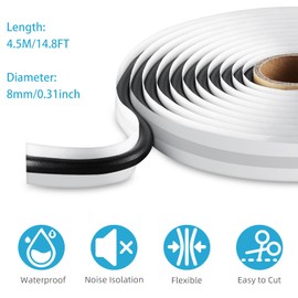 TAGLLY Butyl Sealant Tape, 13Ft Butyl Rubber Sealant Headlight Glue Sealant Rope for Automotive (Car, RV, Marine) for Installing Car Part, Windows, Doors and Windshield etc. 2 Pack