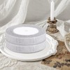 CABODYALS 22.86M 15mm Silver Glitter Metallic Ribbons Transparent Organza Sheer