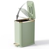 CEROELDA Small Bathroom Trash Can with Lid Soft Close-5L/1.3 Gal