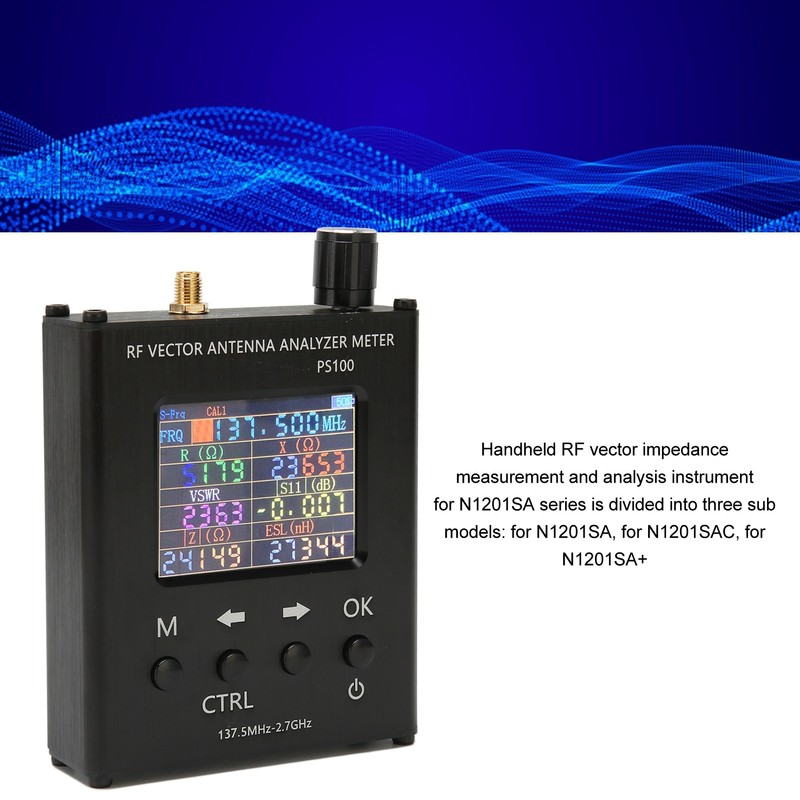 Antenna Analyzer Handheld 137.5MHz‑2.7GHz UV RF Vector Analyzer for Indoor