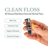 Living Well Bamboo Charcoal Dental Floss – Natural, Vegan, Biodegradable,