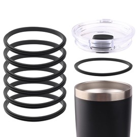 Joshey Rubber Seal Replacement Gaskets for Yeti Rambler 20 oz Tumbler - Leak-Proof Seal & O Ring Replacement Parts for Yeti 25 oz Straw Mug Lid, 6 Packs