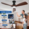 DLLT 42-Inch Ceiling Fans with Lights: Flush Mount Ceiling Fan