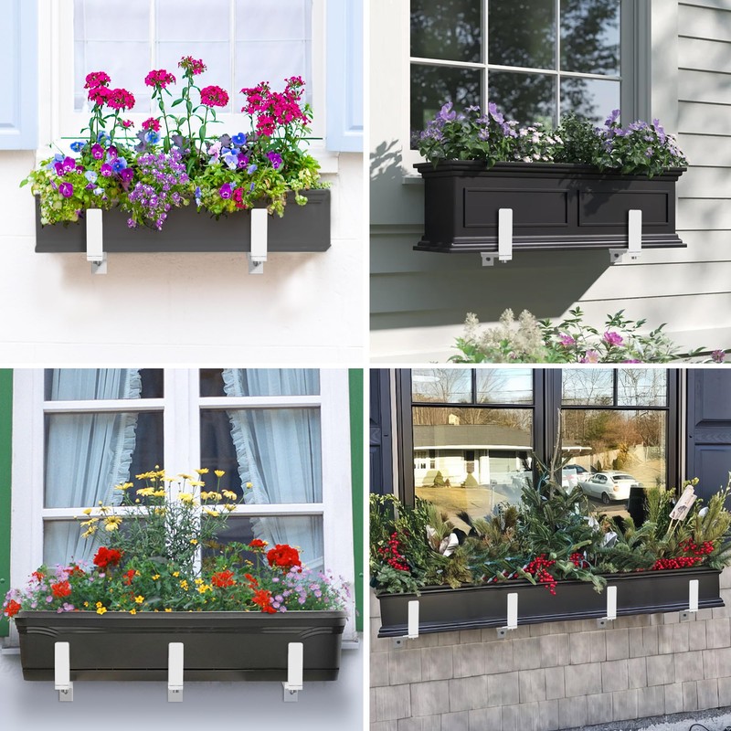 Y&M 6 Pack Adjustable Planter Brackets (6 to 12.5 in),