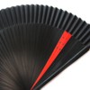 Silk Fan, Black Dyed, Large Short, Silk Modern Two Tone