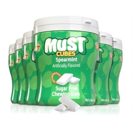 Elite Must Spearmint Sugar Free Chewing Gum, 2.3oz (6 Pack)