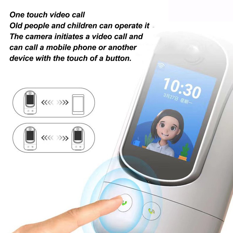 2.8in Two Way Video and Audio Camera 1080P 360 Degree