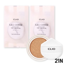 Clio Original 21N Linen Kill Cover Founwear Cushion Refill 2pcs / 클리오 디오리지널 21N리넨 킬커버 파운웨어 쿠션 리필 2개