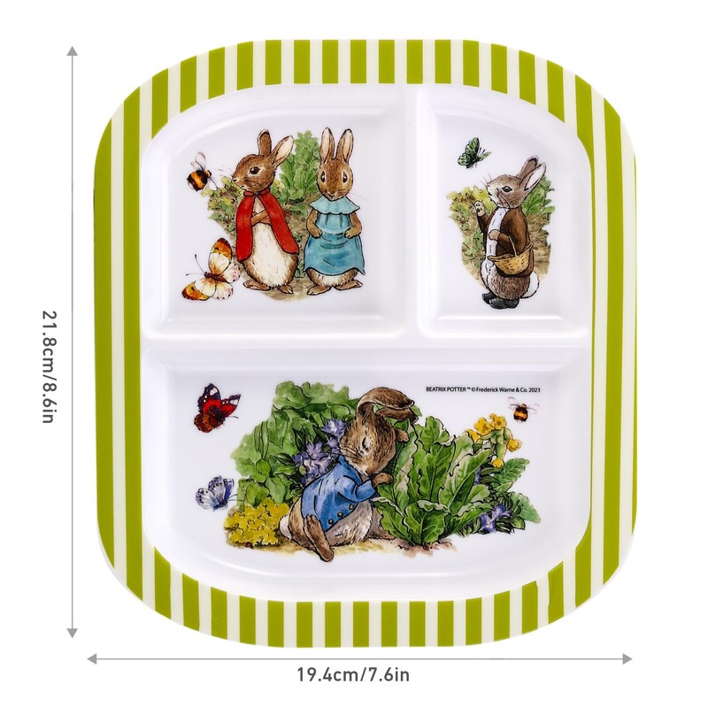 Zawadi Global Peter Rabbit 3 Section Reusable Childrens Kids Toddlers