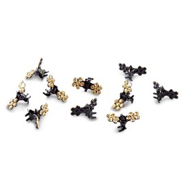 Rhinestone Hair Claws (Pack of 10, Beige)