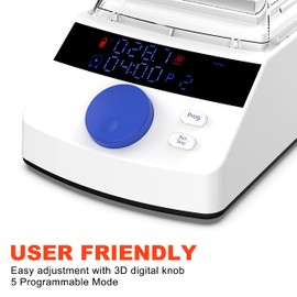 4E's USA Dry Bath Incubator - Programmable Mini Dry Bath Incubator, Modular Blocks for Various Applications, High Temp.,Easy Setting with 3D Digital Knob (Blocks not Included)