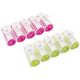 Plastic Clip Hair Roller Large 5-Pack 1P Volume Roller - WFH04G5 / 플라스틱 집게 헤어롤 대 5입 1P 볼륨 구르프 그루프-WFH04G5
