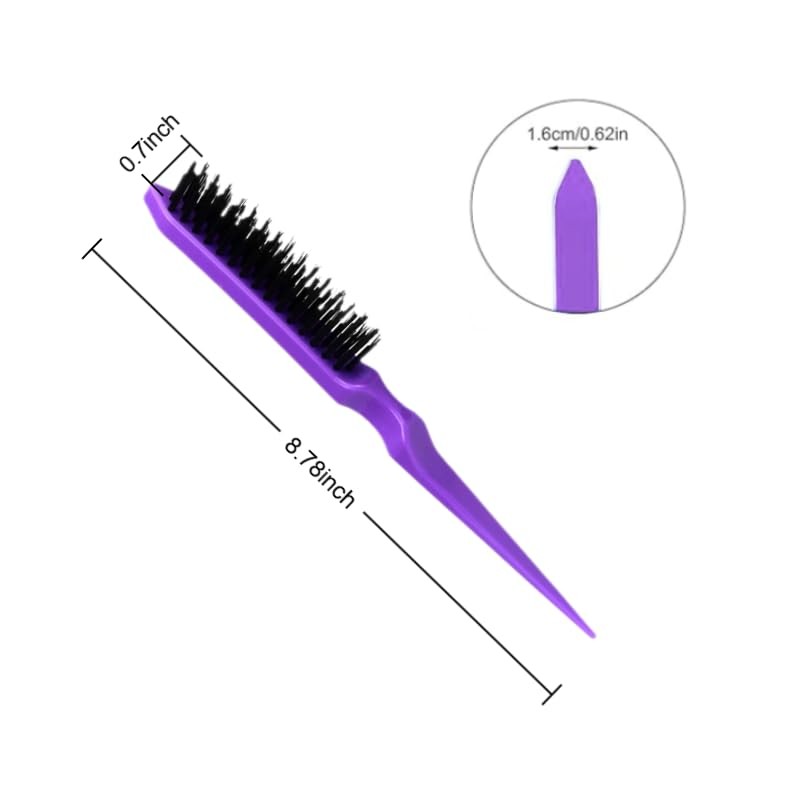 Wide Tooth Detangler Comb Set, 8 Pcs Rat Tail Curly