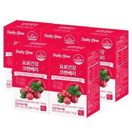Daily One Urinary Tract Health Cranberry 300mg x 60 Capsules 5 Bottles / 데일리원 요로건강 크랜베리 300mg X 60캡슐 5통
