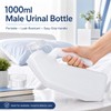 1000ml Male Urinal Bottle with Clear Lid, Leak-Resistant Portable Urine