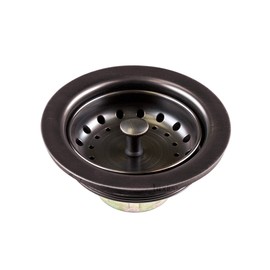 Luxier KS01-O 3 1/2" Drop-In Kitchen/Bar Sink Basket Strainer, Stainless Steel Oil Rubbed Bronze