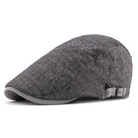 EQLEF Men Classic Retro Cotton Linen Beret Men Sunscreen Hat For Spring, Summer, Autumn