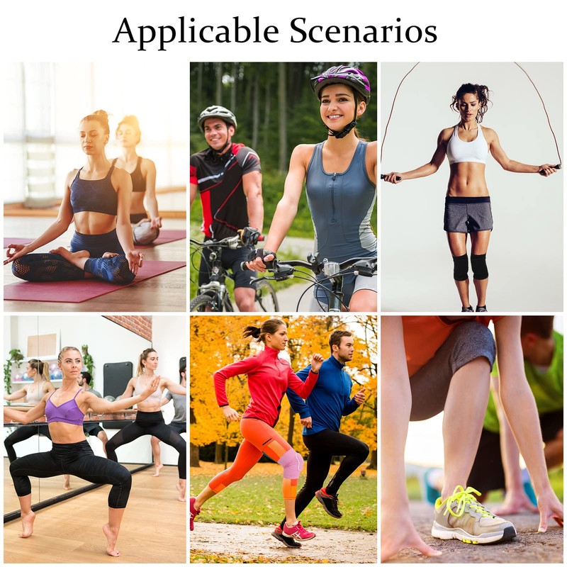 Firtink 2 Pairs Stretchy Dance Knee Pads,Breathable Knee Brace Supports