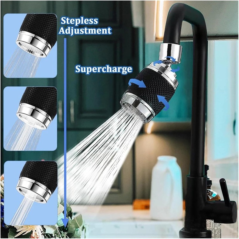 360 Degree Swivel Sink Aerator, Dual Function Kitchen Faucet Aerator,Big