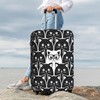 Richugui Cute Black and White cat Pattern Luggage Cover Elastic