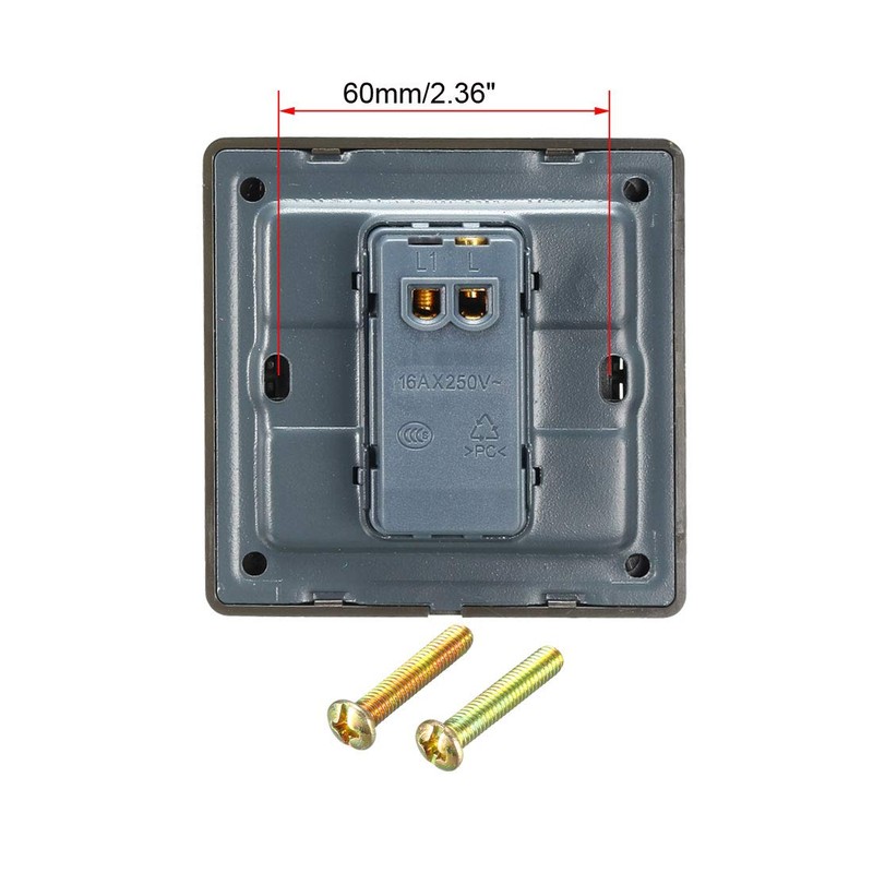 uxcell Doorbell Push Button Switch Wall Mounted Resettable Square Silver