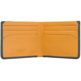 Visconti Slim Collection RFID Blocking Leather Wallet VSL42, Grey/Mustard, Standard size, rfid wallet