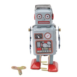 Tgoon Juguetes para Caminar de Cuerda, Robot Vintage de Hojalata Compacto para Sorpresa