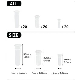 60 Pcs Dog Squeaker Reed Toys with Noise Maker Insert Dog Pet Baby Toy Squeaky Balls Replacement Repair Accessories for DIY Squeakers Toys Chicken Dog Toy (3 different sizes)