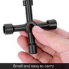 Haofy Llave de 4 Vias, Llave Triangular para Tablero, Multifuncional