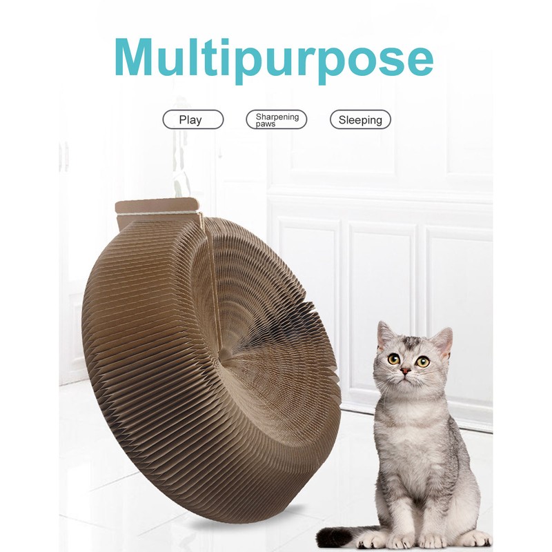 Foldable Cat Scratching Board Abrasion Resistant Magnetic Claw Grinding Cat
