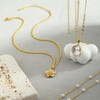Seashell Necklace for Women, 14K Gold Plated Stacked Charm Necklaces,